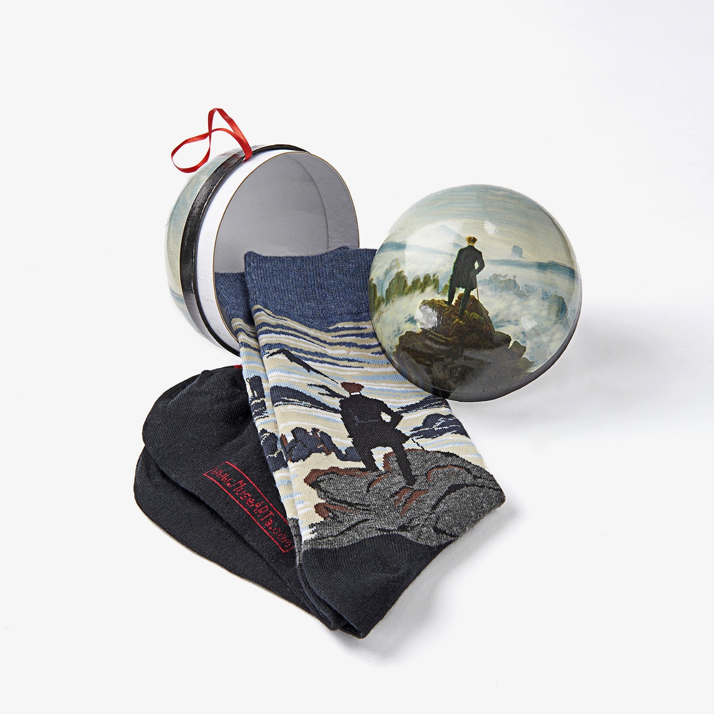 Geschenkkugel - Caspar David Friedrich, Der Wanderer über dem Nebelmeer