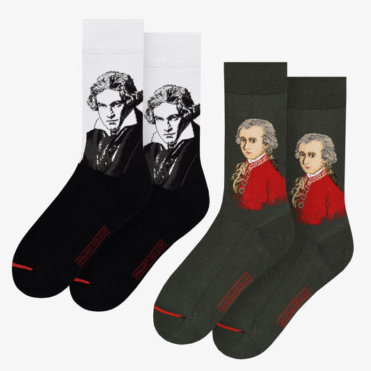 Compositeurs - Pack de 2 1 - Ludwig van Beethoven + Wolfgang Amadeus Mozart