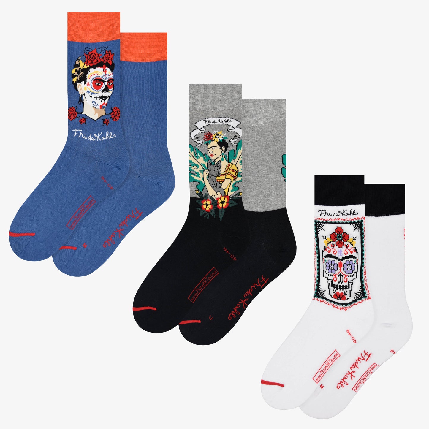 Frida Kahlo - Pack of 3 1 - The Day of the Dead + Frida with Dog + Skull of the Day of the Dead