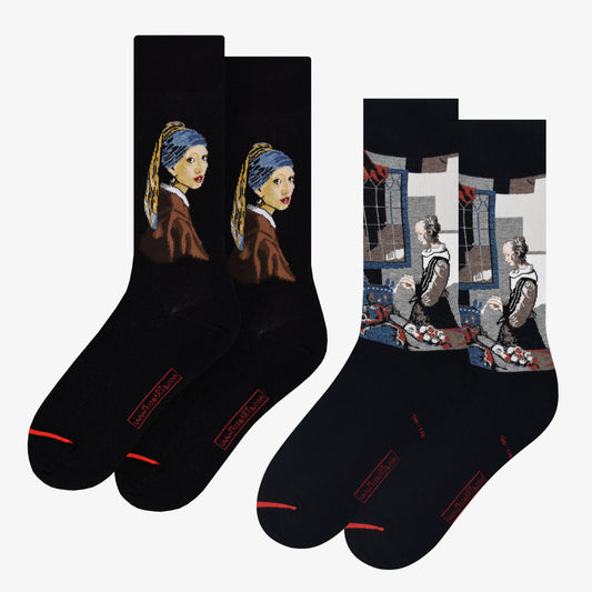 Jan Vermeer - Pack of 2 1 - The Girl with the Pearl Earring + Letter Reader at the Open Window