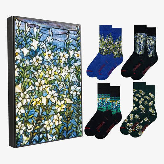 Louis Comfort Tiffany - Coffret cadeau composé de 4 paires de chaussettes