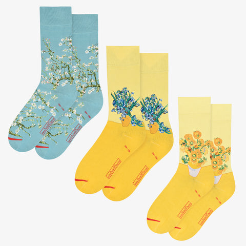Vincent van Gogh - 3er-Pack 2 - Blühende Mandelzweige + Schwertlilien + Sonnenblumen